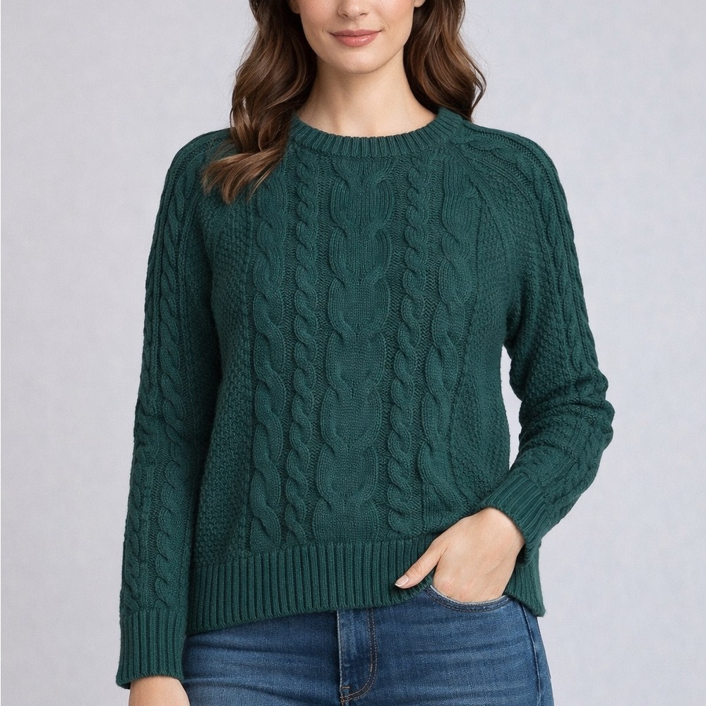 Gap 100% Cotton Cable Knit Sweater - Green